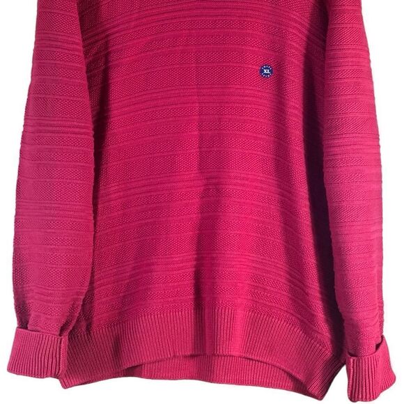 Chaps 1/4 Zip Up Long Sleeve Red Sweater Size XL NWT 📦 - Picture 5 of 9